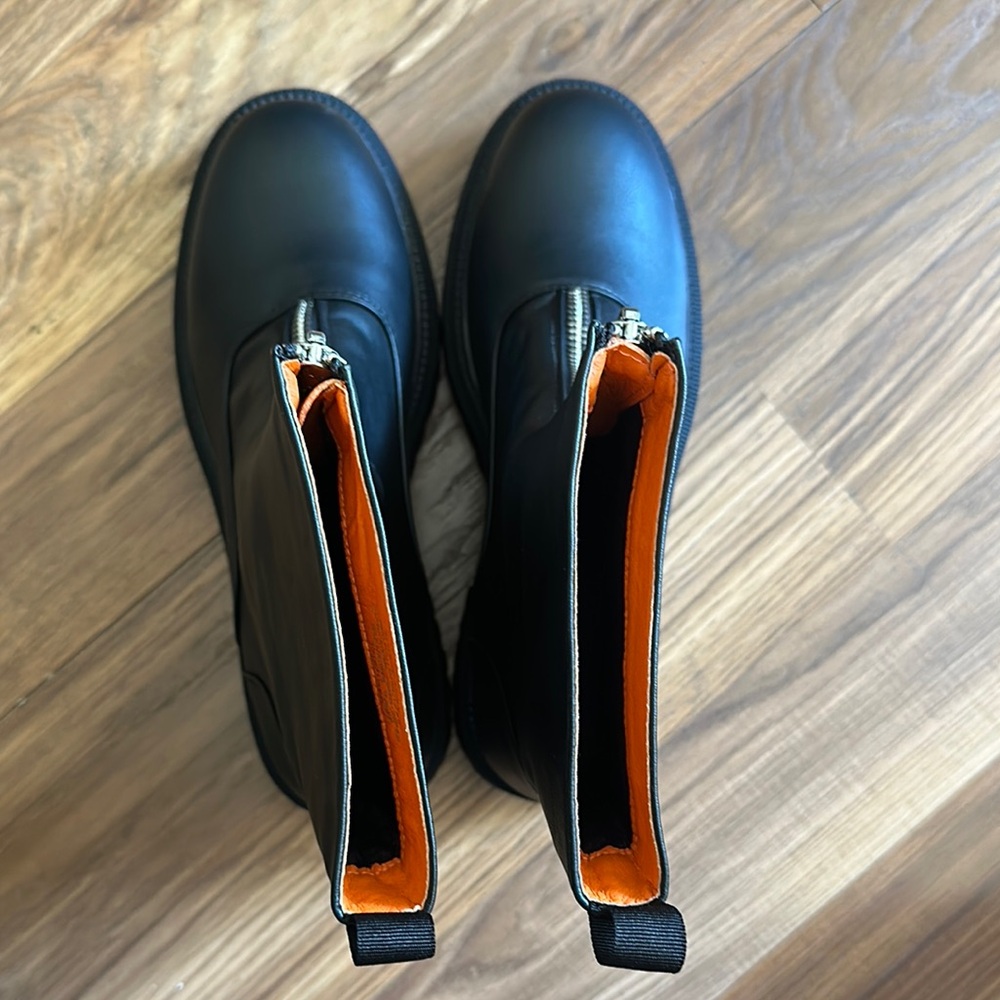 French Connection Black Zipper Boots - Picture 4 of 5